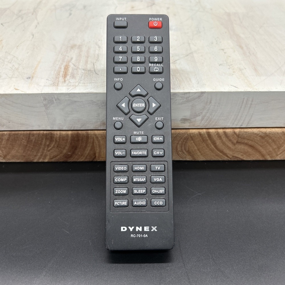 Genuine Dynex DX-RC-701-0A Remote Control preowned, not in original box.